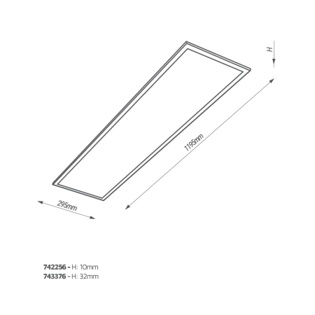 VICO 120 OPRAWA PANEL LED PT 35W 230V 840 NW 4000K 3530LM 1200X300 IP20 PF0.95 120ST