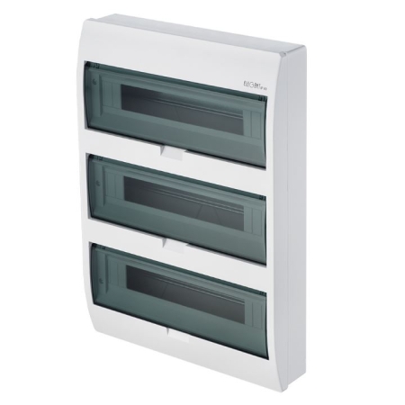 ELEGANT ROZDZIELNIA PLASTIKOWA NT 54M 3X 18M N+PE IP40 784X410X98 DRZWI DYMNE BIAŁY  0675-00