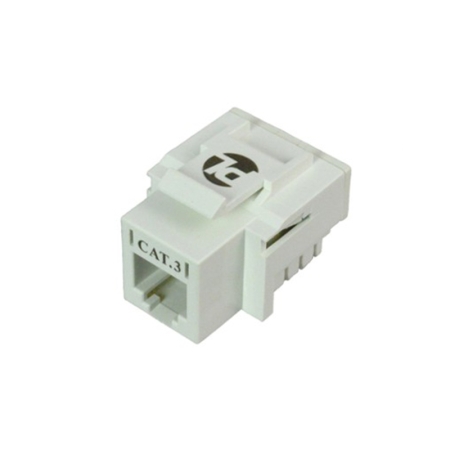 M45 BIAŁY GNIAZDO TELEFONICZNE 1X UAE 4 CAT.3 KEYSTONE