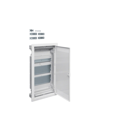 ROZDZIELNIA PLASTIKOWA PT MULTIMEDIALNA 2X PŁYTA 1X TH35 IP30 630.5X348X94.5 DRZWI WENT BIAŁY VOLTA