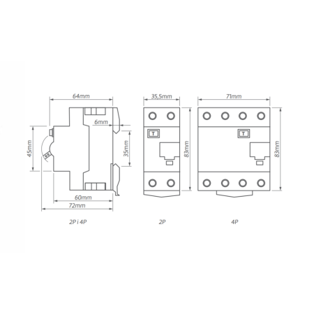 WR 40A/ 30MA/AC 4P WYŁĄCZNIK RÓŻNICOWY 40A 30MA 4P 4M AC 6KA