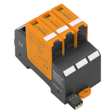VPU PV II 3 R 1000 OGRANICZNIK PRZEPIĘĆ T2 C 3P 3M 20/40KA 3.8KV 1100V DC PV