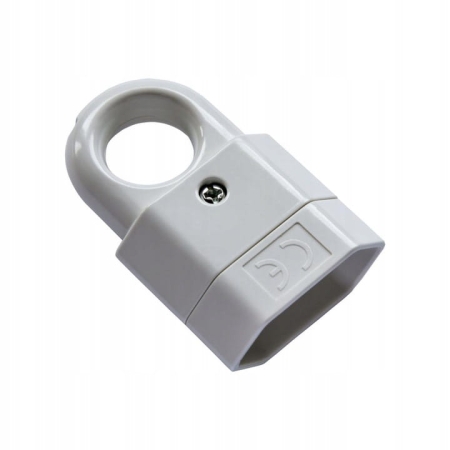 GP2C GNIAZDO PRZENOŚNE PŁASKIE 1X B/U Z UCHWYTEM BIAŁY