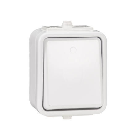 Schneider Electric Cedar, łącznik 1-biegunowy, IP44, biały, WNT100C01