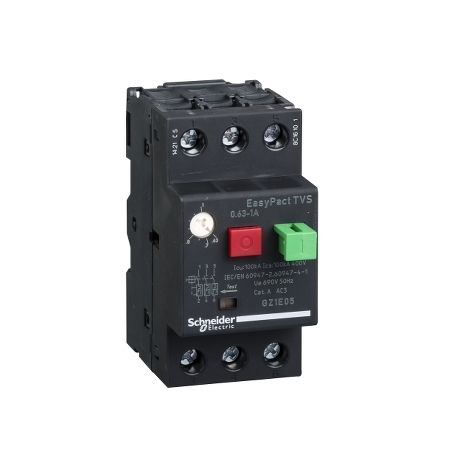 Schneider Electric Wyłącznik silnikowy GZ1E napęd przyciskowy I=0,63-1A zaciski skrzynkowe, GZ1E05