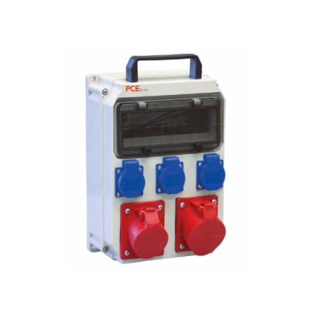 ECOLINE ROZDZIELNIA BUDOWLANA PRZENOŚNA Z TWORZYWA 32/5 16/5 3GS IP44 BEZ ZABEZPIECZEŃ