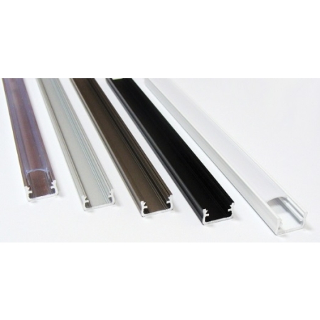 PROFIL LED NT ALUMINIUM SUROWE SREBRNY 1000MM+ KLOSZ MLECZNY SLIM