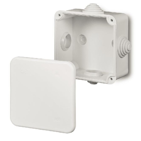 PUSZKA INSTALACYJNA NT 80X80X42 IP44 4 DŁAWIKI BIAŁY FAST-BOX