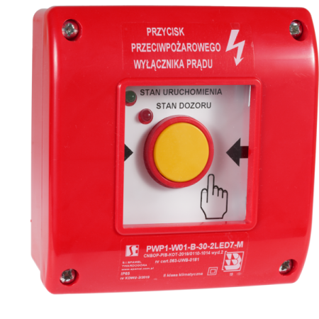 RĘCZNY PRZYCISK URUCHAMIANIA PWP1 Z CERTYFIKATEM 2LED230 1Z1R NT MŁOTECZEK