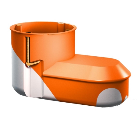 E5000 PUSZKA INSTALACYJNA PT 2X FI60 GIPS DO ELEKTRONIKI Z MEMBRANĄ JEDNOSTRONNIE ZAMKNIĘTA POMARAŃ