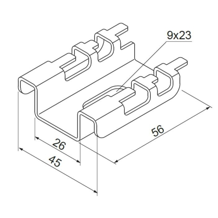 WPSS60N WSPORNIK ŚCIENNO-SUFITOWY DO KORYT SIATKOWYCH