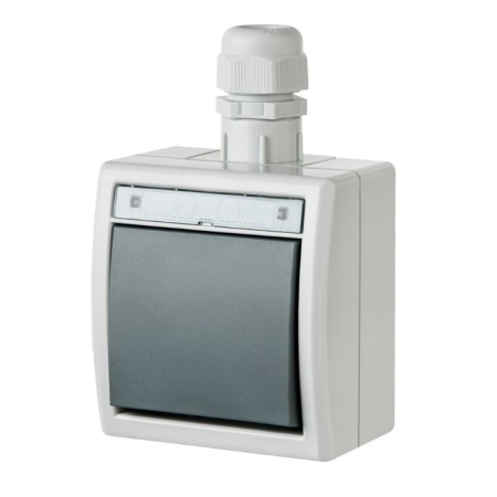 AQUANT 2K SZARY ŁĄCZNIK NT UNIWERSALNY IP65 ZACISKI ŚRUBOWE 10AX 250V