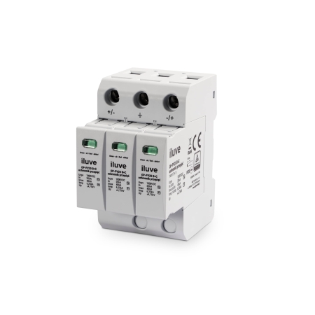 OP-PV20 OGRANICZNIK PRZEPIĘĆ PV T1+T2 B+C 3P 3M 20/40KA 4.75KV 1000V DC PV