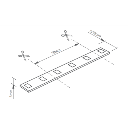 TAŚMA LED 14.4W/1M 10M 10MM 12V DC IP20 ŚCIEMNIALNA 830 WW 3000K 1080LM/1M 60XLED/1M 120ST