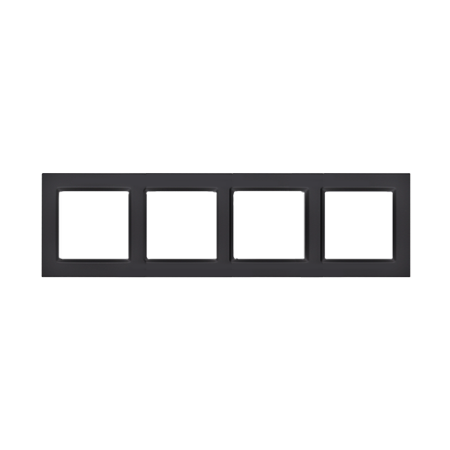 SIMON 10 CZARNY MAT RAMKA 4X