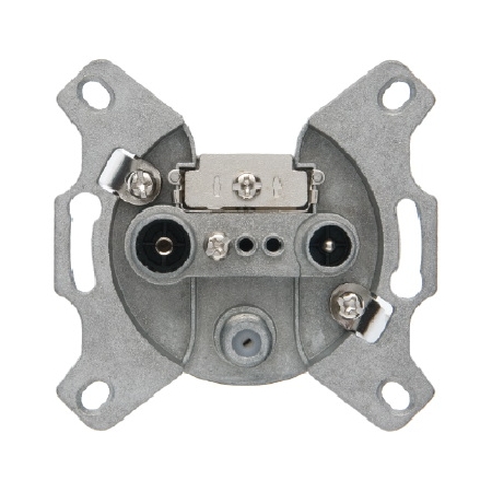 ONE PLATFORM MECHANIZM GNIAZDO RTV-2XSAT KOŃCOWE 3 WYJŚCIA ZACISKI ŚRUBOWE