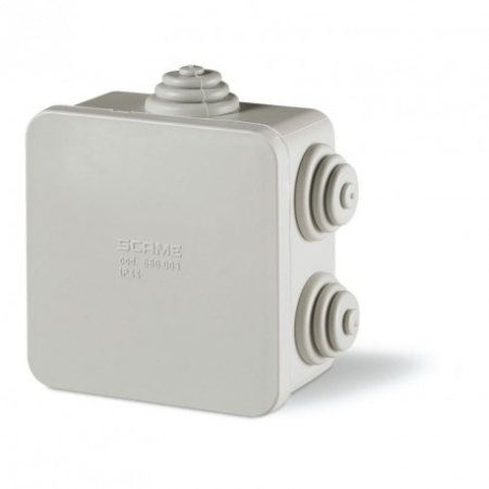 PUSZKA INSTALACYJNA NT 80X80X40 IP44 6 DŁAWIKÓW SCABOX BEZHALOGENOWE