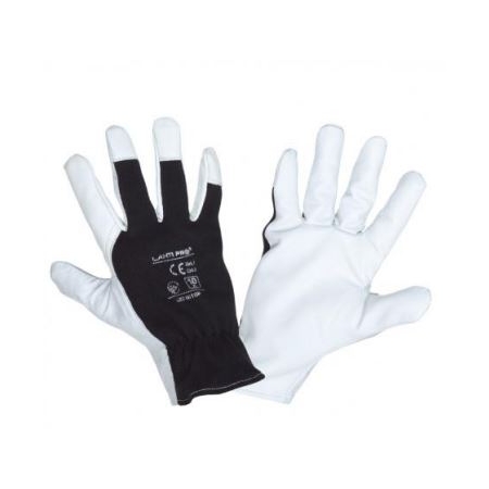 RĘKAWICE ZE SKÓRY KOZ. CZARNE L271610P, KARTA, "10",CE,LAHTI