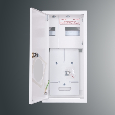 RZ-9NNT1F+6SO ROZDZIELNIA METALOWA LICZNIKOWA NT 1F 6M 430X210X175 IP30 DRZWI ZAMEK/SZYBA BIAŁY
