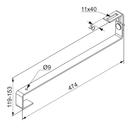 DURSE UCHWYT DACHOWY PV TYPU S DACHÓWKA CERAMICZNA