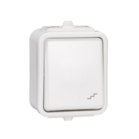 Schneider Electric Cedar, łącznik schodowy, IP44, biały, WNT600C01