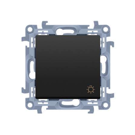 SIMON 10 MODUŁ CZARNY MAT PRZYCISK "ŚWIATŁO" SAMOZACISKI 10AX 250V