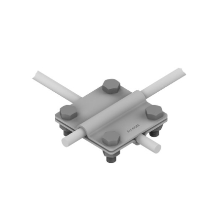 AN-03/OG/ ZŁĄCZE KRZYŻOWE DUŻE B40CM 2 PŁYTKI - 4X M8 OCYNKOWANE OGNIOWO