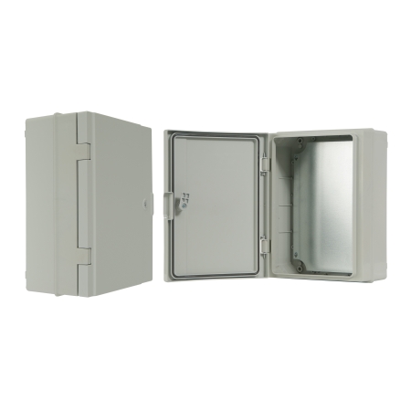 C.1601 OBUDOWA PLASTIKOWA NT 355X265X152 IP65 IK10 DRZWI PEŁNE Z PŁYTĄ SZARY