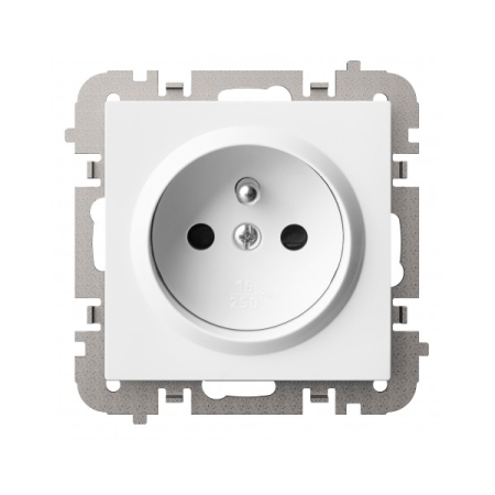 VESTRA MODUŁ BIAŁY GNIAZDO Z/U 2P+Z IP20 ZACISKI ŚRUBOWE 16A 250V