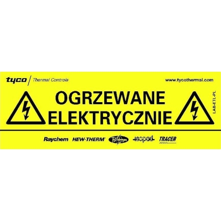 ETL-PL ETYKIETA INFORMACYJNA SAMOPRZYLEPNA (OGRZEWANIE ELEKTRYCZNE)