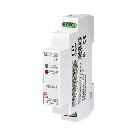 PZAK-1 PRZEKAŹNIK ZANIKU, ASYMETRII I KOLEJNOŚCI FAZ 8A 1Z 400V EVE
