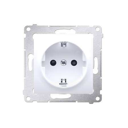 SIMON 54 MODUŁ BIAŁY GNIAZDO 1X SCHUKO Z PRZESŁONAMI ZACISKI ŚRUBOWE 16A 250V