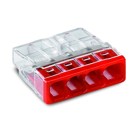 SZYBKOZŁĄCZKA 4X 2.5 PRZEZROCZYSTY/ CZERWONY