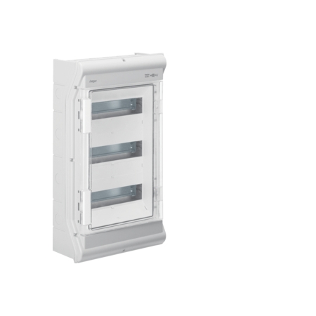 VECTOR OUTDOOR VE312PN ROZDZIELNIA PLASTIKOWA NT 36M 3X 12M N+PE IP65 IK08 UV 552X310X151 TRANSP SZA