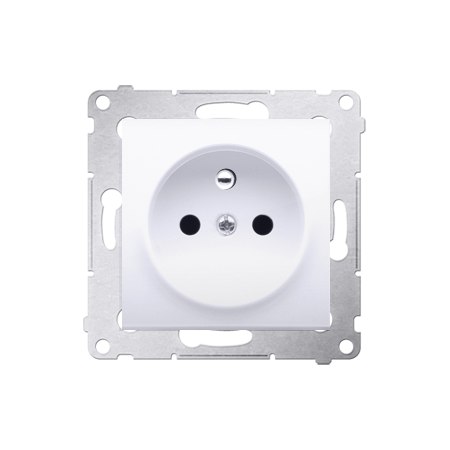 SIMON 54 MODUŁ BIAŁY GNIAZDO 1X Z/U Z PRZESŁONAMI ZACISKI ŚRUBOWE 16A 250V