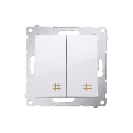 SIMON 54 MODUŁ BIAŁY ŁĄCZNIK KRZYŻOWY 2X ZACISKI SPRĘŻYNOWE 10AX 250V