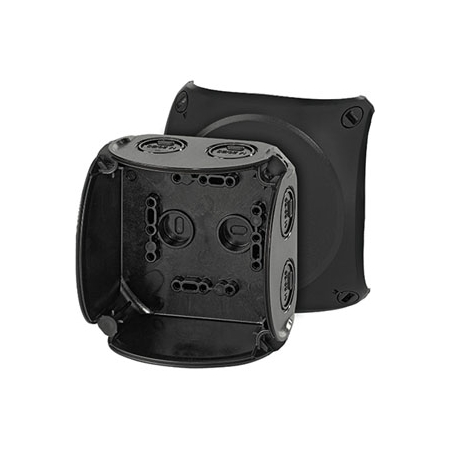 KF 0400 B PUSZKA INSTALACYJNA NT 104X104X70 POKRYWA PEŁNA BEZ ZACISKÓW IP66/67/69 IK09 CZARNY