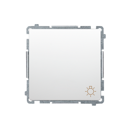 SIMON BASIC MODUŁ BIAŁY PRZYCISK "ŚWIATŁO" ZACISKI SPRĘŻYNOWE 10AX 250V