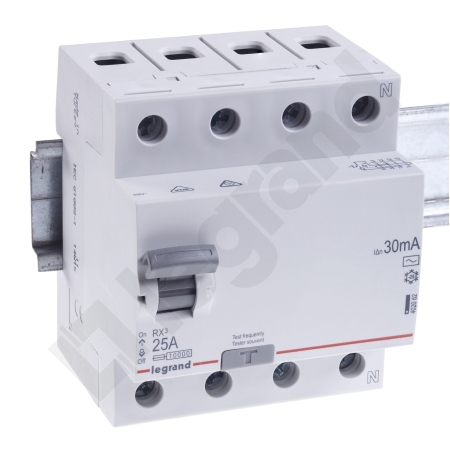 RX3 25A/ 30MA/AC WYŁĄCZNIK RÓŻNICOWY 25A 4P 4M 30MA AC 6KA