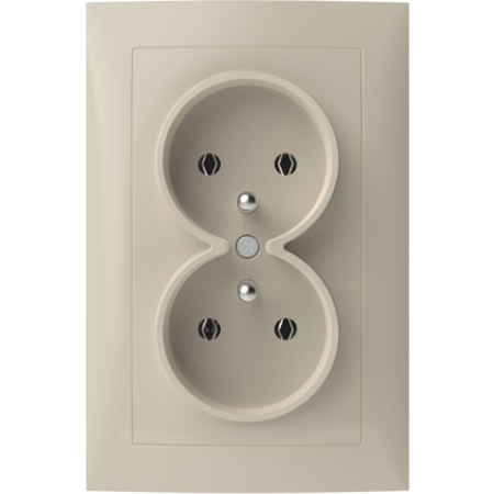 B.KWADRAT KREM GNIAZDO 2X Z/U ZACISKI ŚRUBOWE 16A 250V komplet (5361838982)