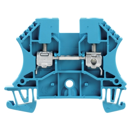 WDU  4.0 BL ZŁĄCZKA SZYNOWA PRZELOTOWA GWINTOWA NIEBIESKI