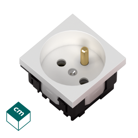 M45 BIAŁY GNIAZDO 1X Z/U 2M