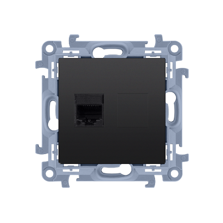 SIMON 10 MODUŁ CZARNY MAT GNIAZDO KOMPUTEROWE 1X UAE 8 CAT.5E UTP PŁASKIE