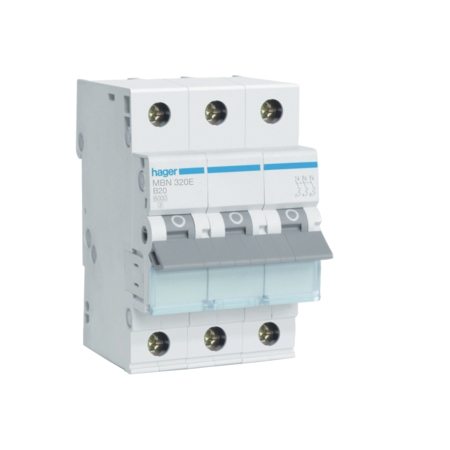 MBN320E WYŁĄCZNIK NADPRĄDOWY B 20A 3P 3M 6KA