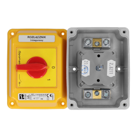 ŁK25R-2.8211\OB2 25A 0-1 3P ŁĄCZNIK KRZYWKOWY 25A 3P OB IP65 NAPĘD CZARNY