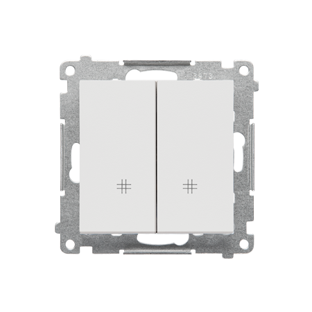 SIMON 55 ŁĄCZNIK KRZYŻOWY PODWÓJNY (MODUŁ) 10 AX, 250 V~, SZYBKOZŁĄCZA; JASNOSZARY MAT
