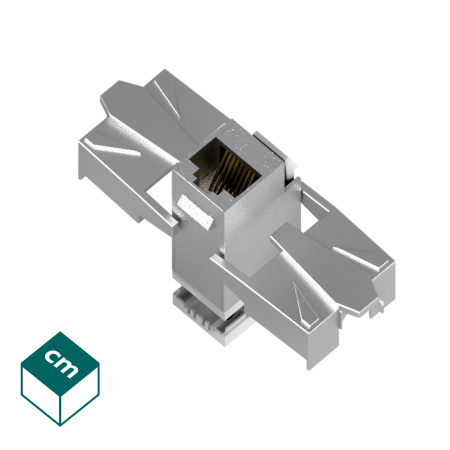 M45 BIAŁY GNIAZDO KOMPUTEROWE 1M 1X UAE 8 F(S)TP RJ 45 KAT.6 BEZNARZĘDZIOWE