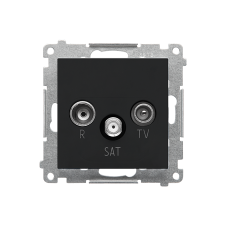 SIMON 55 MODUŁ CZARNY MAT GNIAZDO RTV-SAT KOŃCOWE/ ZAKOŃCZENIOWE 1X 5MHZ÷2.4 GHZ