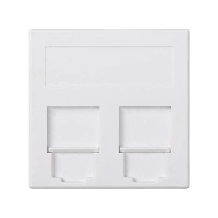 CONNECT S500 CZYSTA BIEL PŁYTKA DO GNIAZD 2X UAE Z OSŁONAMI UNIWERSALNYMI