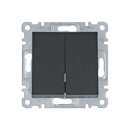 LUMINA SOUL/ INTENSE/ PASSION MODUŁ CZARNY ŁĄCZNIK SERYJNY 2X ZACISKI SPRĘŻYNOWE 10AX 250V